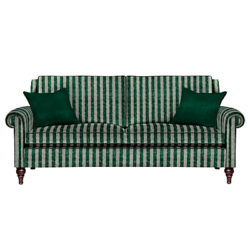 Duresta Kingsley 3 Seater Large Sofa Scirocco Stripe Emerald